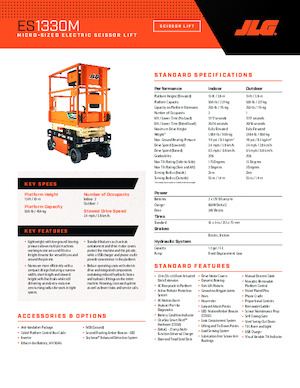 Ножичні підйомники колісні JLG ES1330M