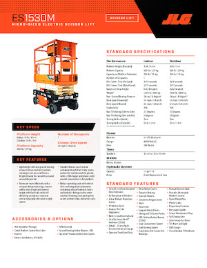 Ножичні підйомники колісні JLG ES1530M