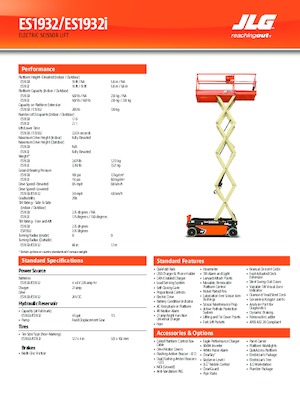 Ножичні підйомники колісні JLG ES1932