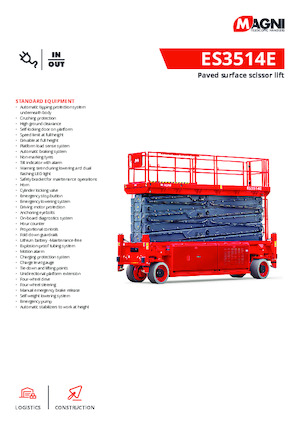 Ножичні підйомники колісні MAGNI ES3514E
