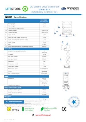 Ножичні підйомники колісні Sinoboom GN 1330E