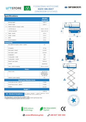 Ножичні підйомники колісні Sinoboom GN 4647