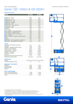 Ножичні підйомники колісні Genie GS-1432m E-Drive
