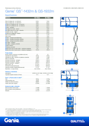 Ножичні підйомники колісні Genie GS-1432m E-Drive