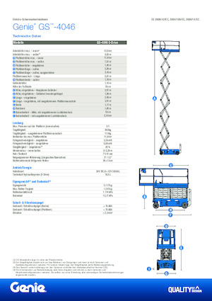 Ножичні підйомники колісні Genie GS-4046