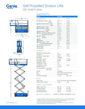 Ножичні підйомники колісні Genie GS-4046