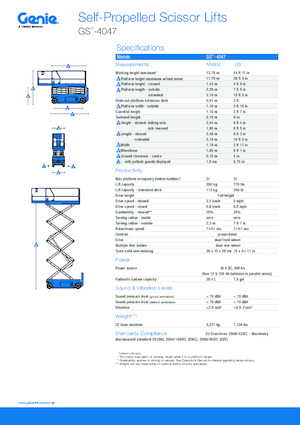 Ножичні підйомники колісні Genie GS-4047