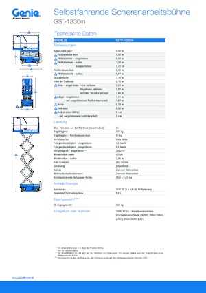Ножичні підйомники колісні Genie GS-1330