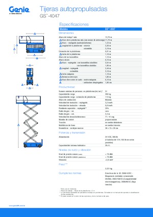 Ножичні підйомники колісні Genie GS-4047