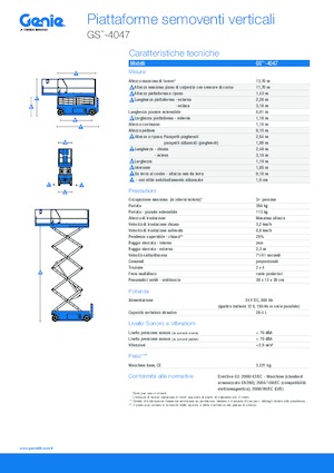 Ножичні підйомники колісні Genie GS-4047