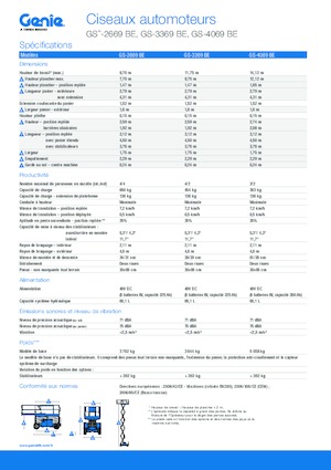 Ножичні підйомники колісні Genie GS-3369 BE