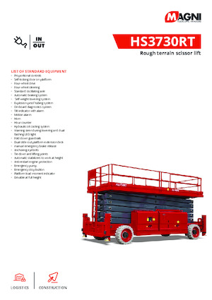 Ножичні підйомники колісні MAGNI HS3730RT 