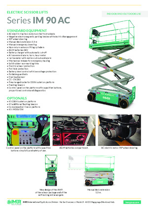 Ножичні підйомники колісні Imer IM 6390 AC