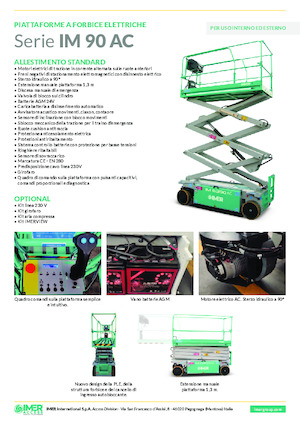 Ножичні підйомники колісні Imer IM 6390 AC