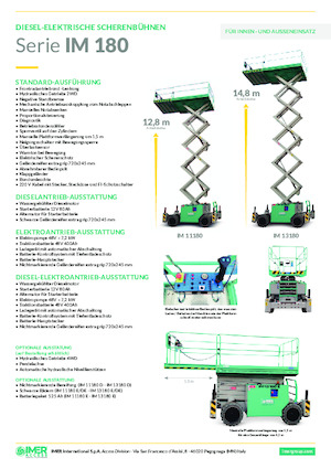 Ножичні підйомники колісні Imer IM 11180 E