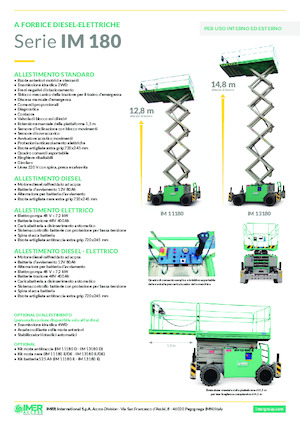 Ножичні підйомники колісні Imer IM 13180 E