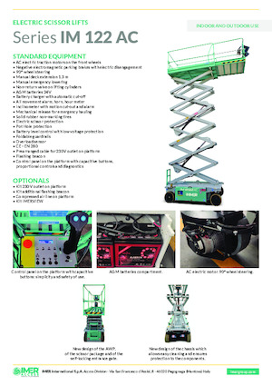 Ножичні підйомники колісні Imer IM 12122 AC