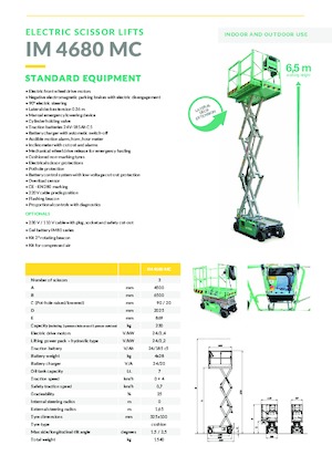 Ножичні підйомники колісні Imer IM 4680 MC