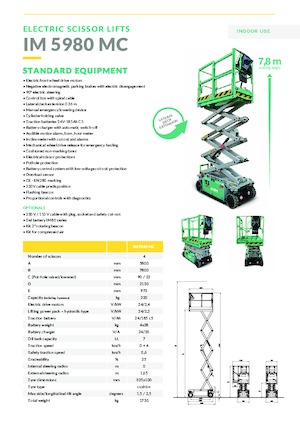 Ножичні підйомники колісні Imer IM 5980 MC
