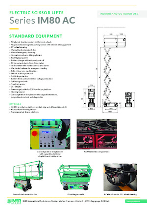 Ножичні підйомники колісні Imer IM 5980 AC