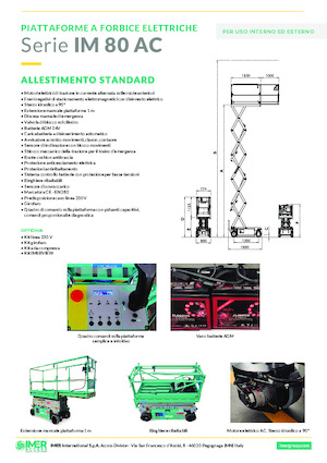 Ножичні підйомники колісні Imer IM 5980 AC