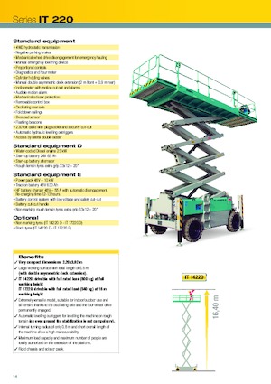 Ножичні підйомники колісні Iteco IT 14220 E