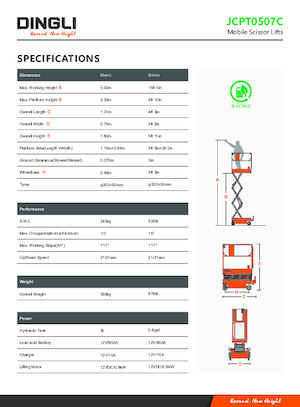 Ножичні підйомники колісні Dingli JCPT0507C