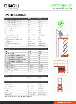 Ножичні підйомники колісні Dingli JCPT0707DC-XD