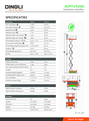 Ножичні підйомники колісні Dingli JCPT1212HA