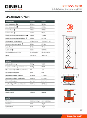 Ножичні підйомники колісні Dingli JCPT2223RTB