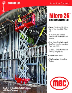 Ножичні підйомники колісні MEC Micro 26