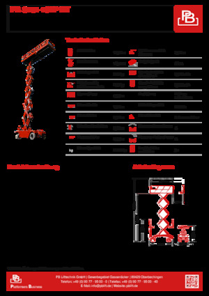 Ножичні підйомники колісні PB PB S151-19EP HT