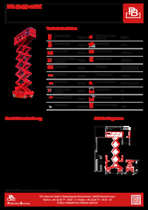 Ножичні підйомники колісні PB PB S160-14EZ