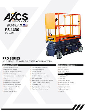 Ножичні підйомники колісні AXCS PS-1430