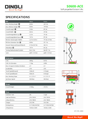 Ножичні підйомники колісні Dingli S0608-ACE