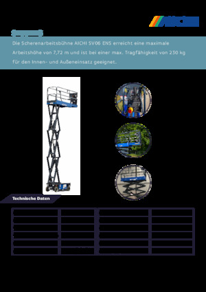 Ножичні підйомники колісні Aichi SV06ENS