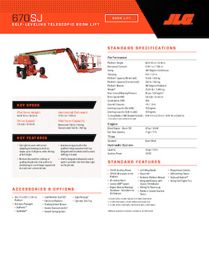 Колісні телескопічні підйомники JLG 670SJ