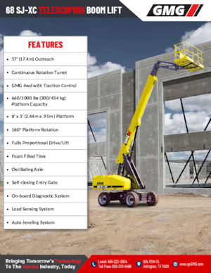 Колісні телескопічні підйомники GMG 68 SJ-XC 