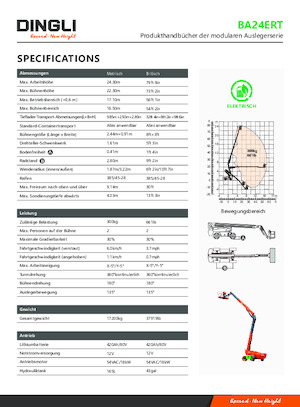 Колісні телескопічні підйомники Dingli BA24ERT
