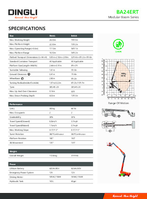 Колісні телескопічні підйомники Dingli BA24ERT