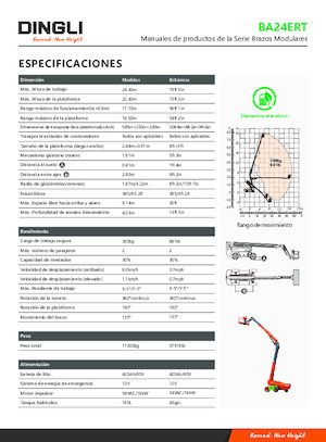 Колісні телескопічні підйомники Dingli BA24ERT