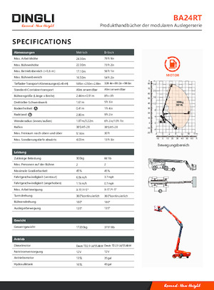 Колісні телескопічні підйомники Dingli BA24RT