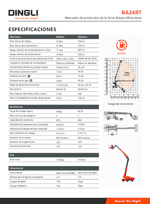 Колісні телескопічні підйомники Dingli BA24RT