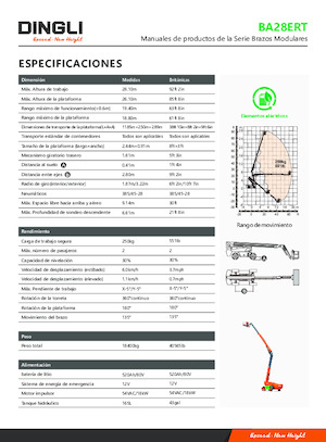 Колісні телескопічні підйомники Dingli BA28ERT