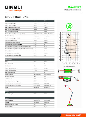 Колісні телескопічні підйомники Dingli BA44ERT