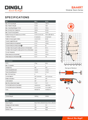 Колісні телескопічні підйомники Dingli BA44RT