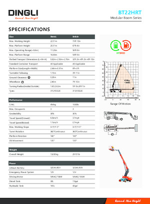 Колісні телескопічні підйомники Dingli BT22HRT