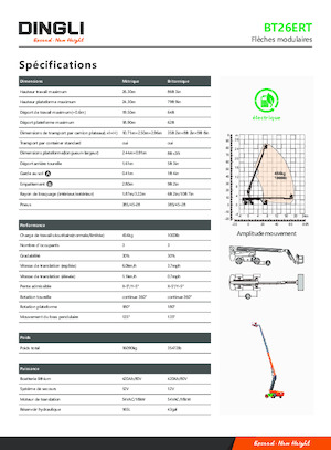 Колісні телескопічні підйомники Dingli BT26ERT