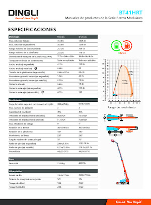 Колісні телескопічні підйомники Dingli BT41HRT