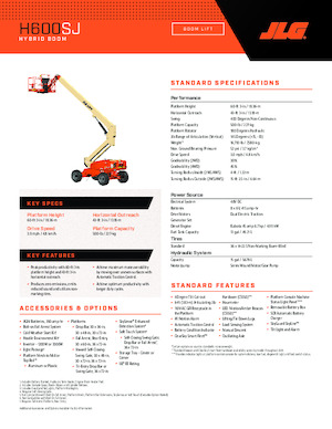 Колісні телескопічні підйомники JLG H600SJ